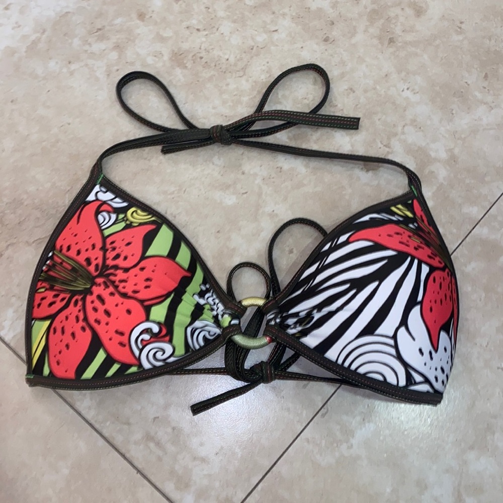 Body Glove Bikini Top dark grey strings